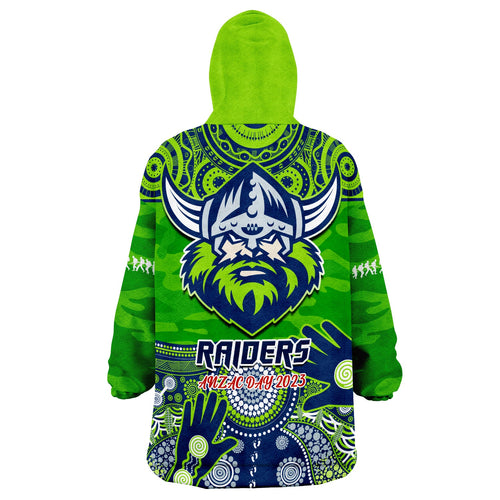 raiders-rugby-anzac-2023-wearable-blanket-hoodie-dots-poppy-mix-camouflage-lest-we-forget