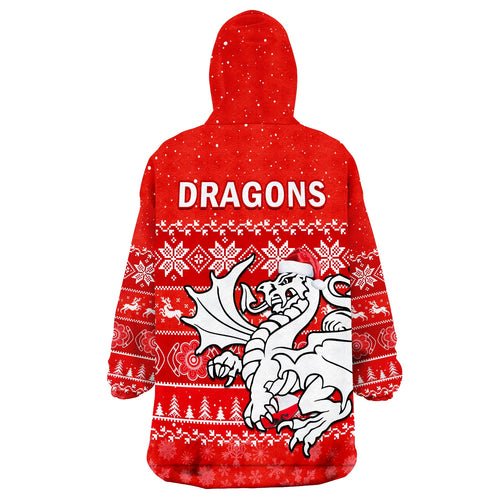 dragons-rugby-wearable-blanket-hoodie-indigenous-st-george-illawarra-merry-christmas