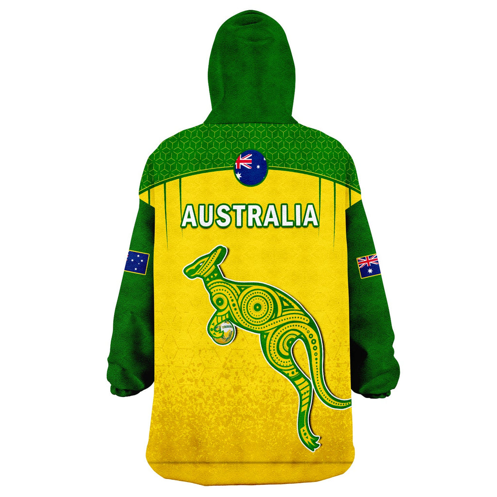 australia-soccer-wearable-blanket-hoodie-socceroos-dots-kangaroo-simple-style