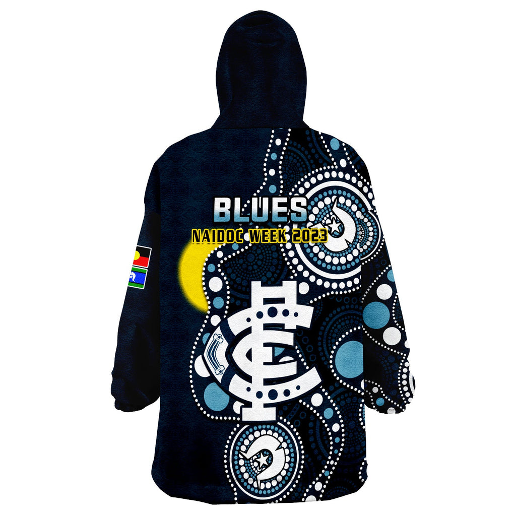 carlton-football-naidoc-2023-wearable-blanket-hoodie-blues-for-our-elders-indigenous-art