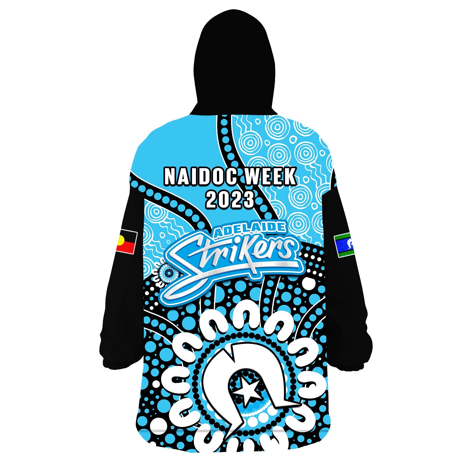 adelaide-strikers-naidoc-2023-wearable-blanket-hoodie-indigenous-for-our-elders
