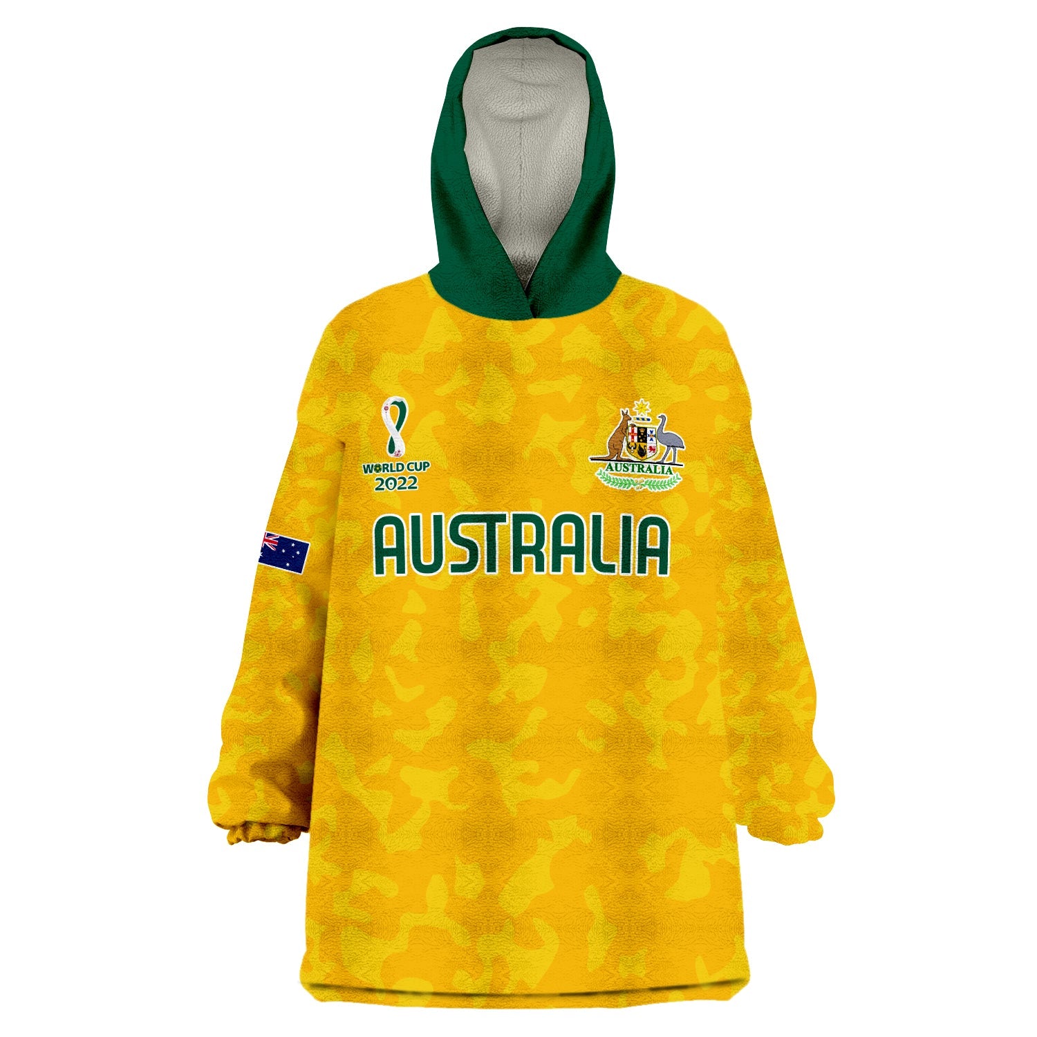 custom-text-and-number-australia-soccer-wearable-blanket-hoodie-world-cup-football-2022-socceroos-with-kangaroos