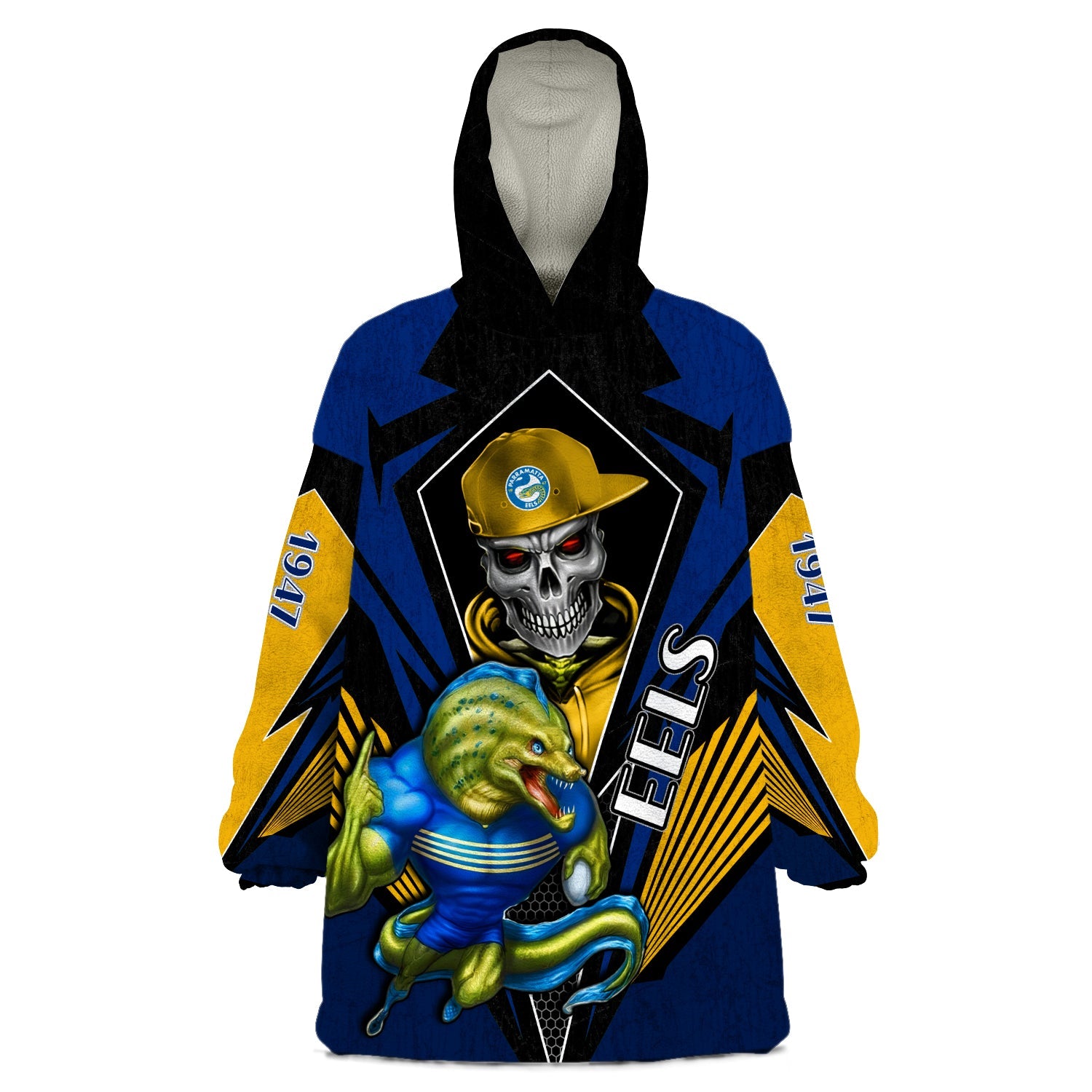 custom-personalised-eels-rugby-wearable-blanket-hoodie-mascot-parramatta-since-1947-cool-skull