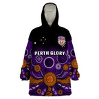 custom-text-and-number-perth-glory-football-wearable-blanket-hoodie-aboriginal-art