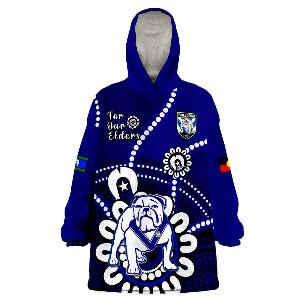 custom-text-and-number-bulldogs-rugby-naidoc-2023-wearable-blanket-hoodie-for-our-elders-aboriginal