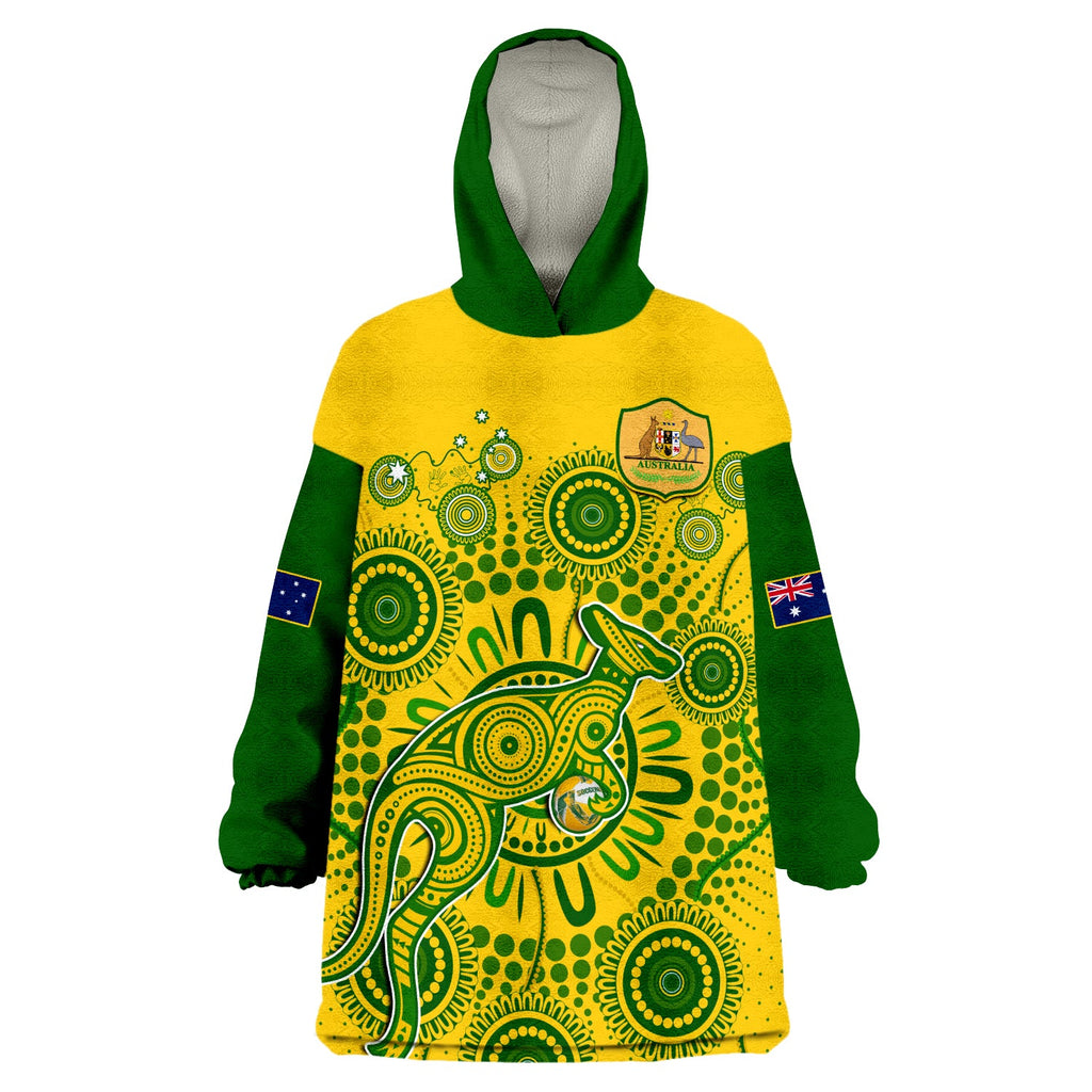 custom-text-and-number-australia-soccer-wearable-blanket-hoodie-socceroos-kangaroo-aussie-indigenous-national-color