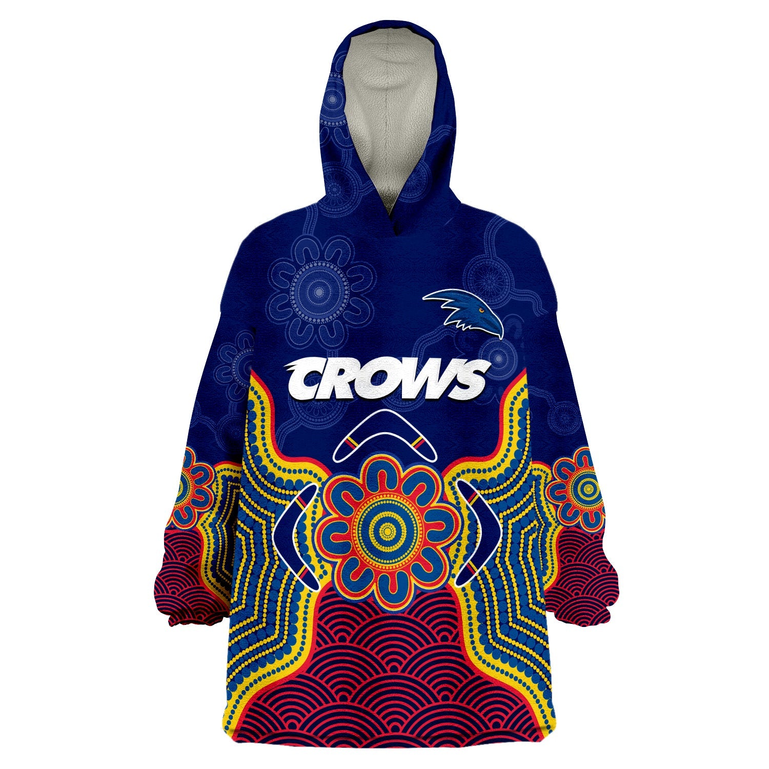 custom-text-and-number-adelaide-football-wearable-blanket-hoodie-crows-aboriginal-art