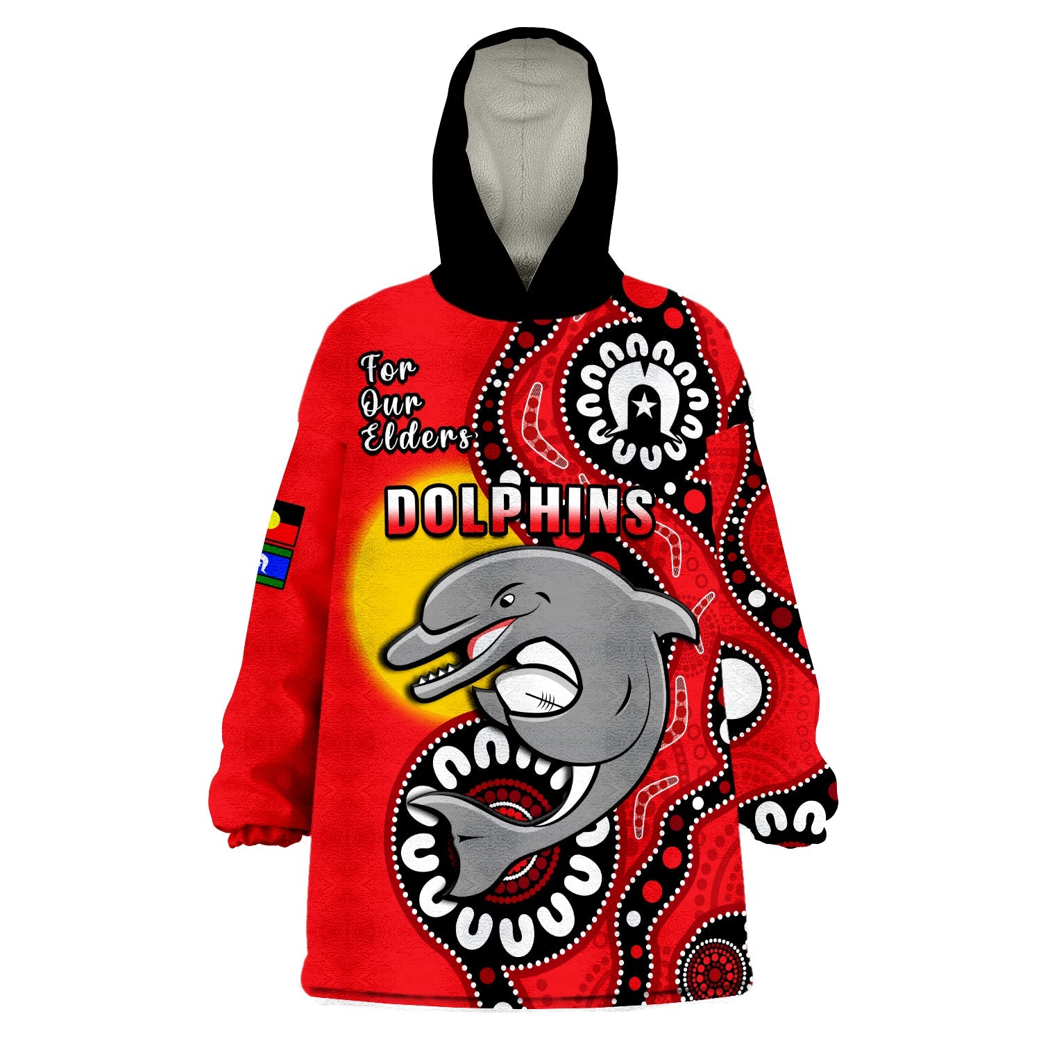 custom-text-and-number-dolphins-rugby-naidoc-2023-wearable-blanket-hoodie-for-our-elders-aboriginal