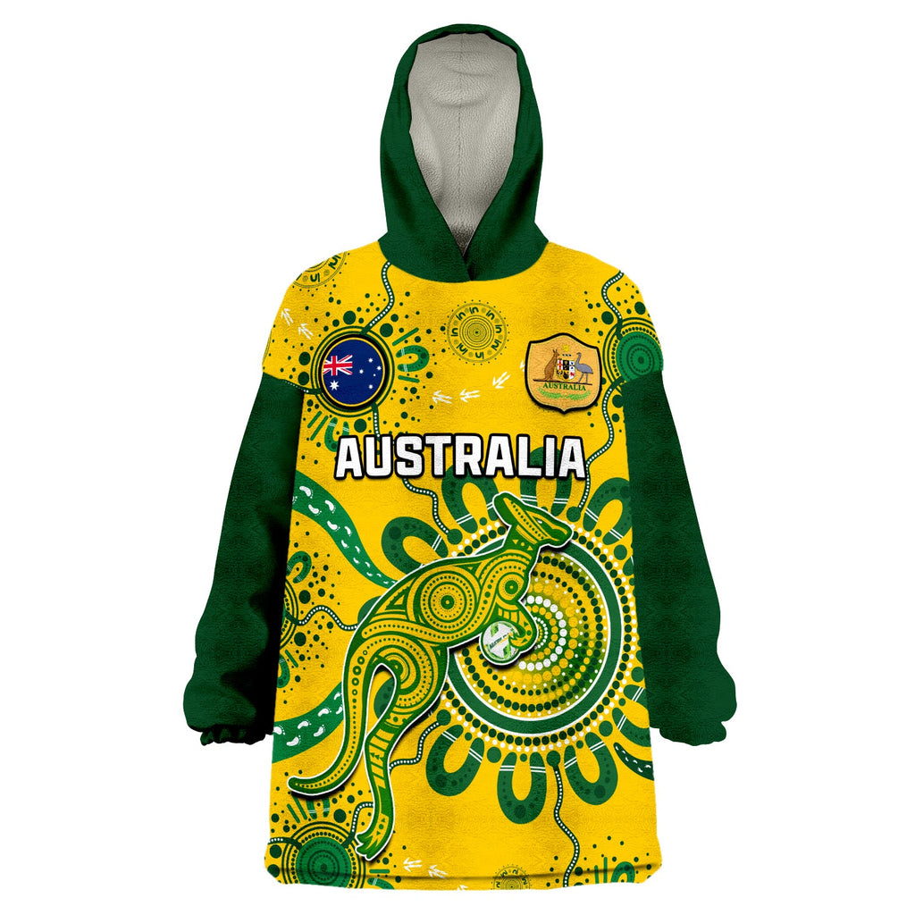 custom-text-and-number-australia-soccer-wearable-blanket-hoodie-kangaroos-matildas-2023-fifa-womens-world-cup