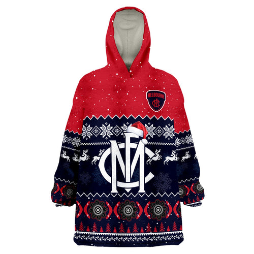 custom-personalised-melbourne-football-wearable-blanket-hoodie-demons-indigenous-merry-christmas