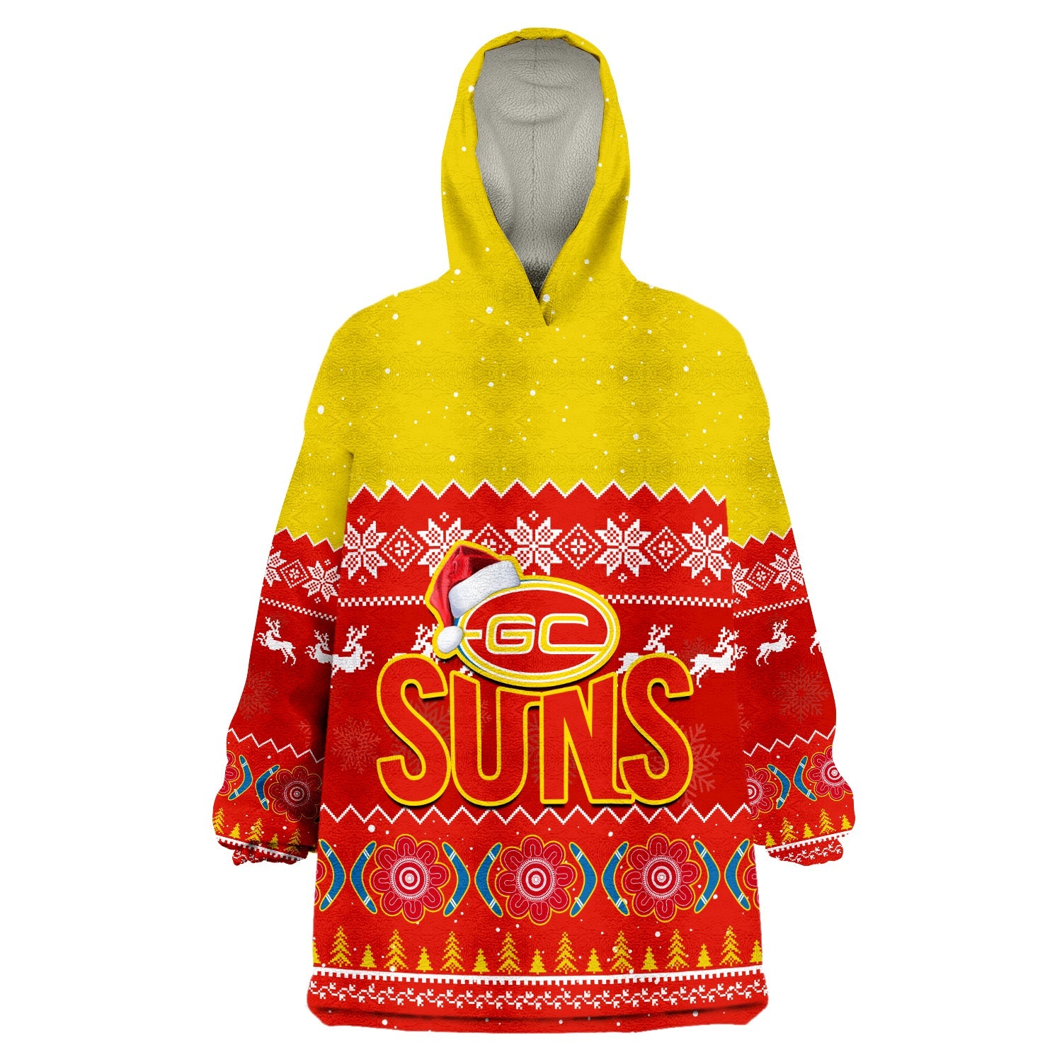 custom-personalised-gold-coast-football-wearable-blanket-hoodie-suns-aboriginal-merry-christmas