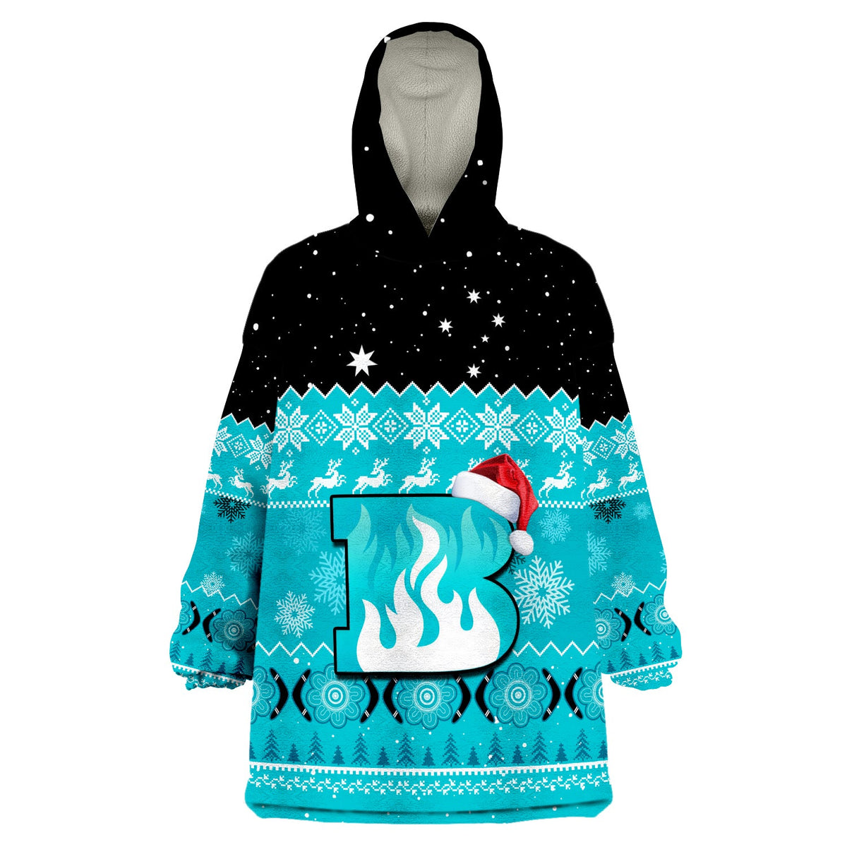 custom-personalised-brisbane-heat-cricket-wearable-blanket-hoodie-aboriginal-merry-christmas