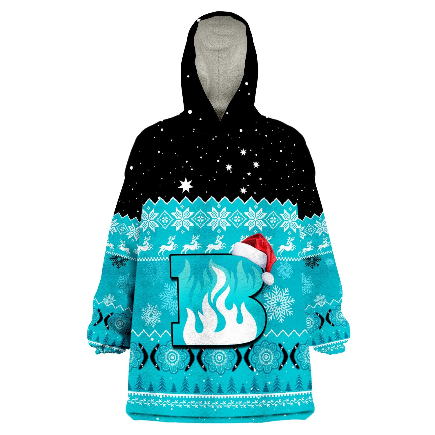 custom-personalised-brisbane-heat-cricket-wearable-blanket-hoodie-aboriginal-merry-christmas