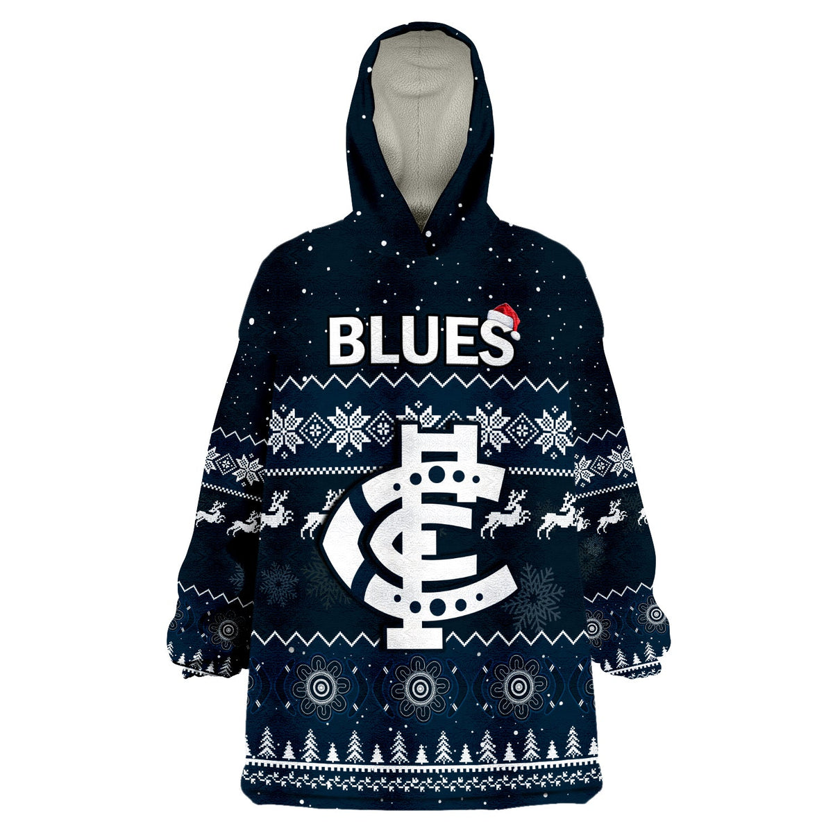 carlton-football-wearable-blanket-hoodie-blues-indigenous-merry-christmas