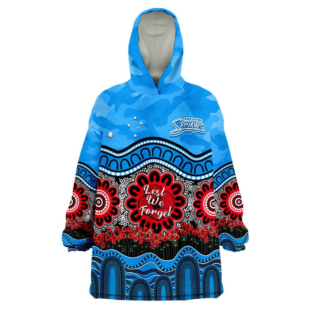 custom-text-and-number-adelaide-strikers-cricket-anzac-wearable-blanket-hoodie-poppy-aboriginal-camouflage