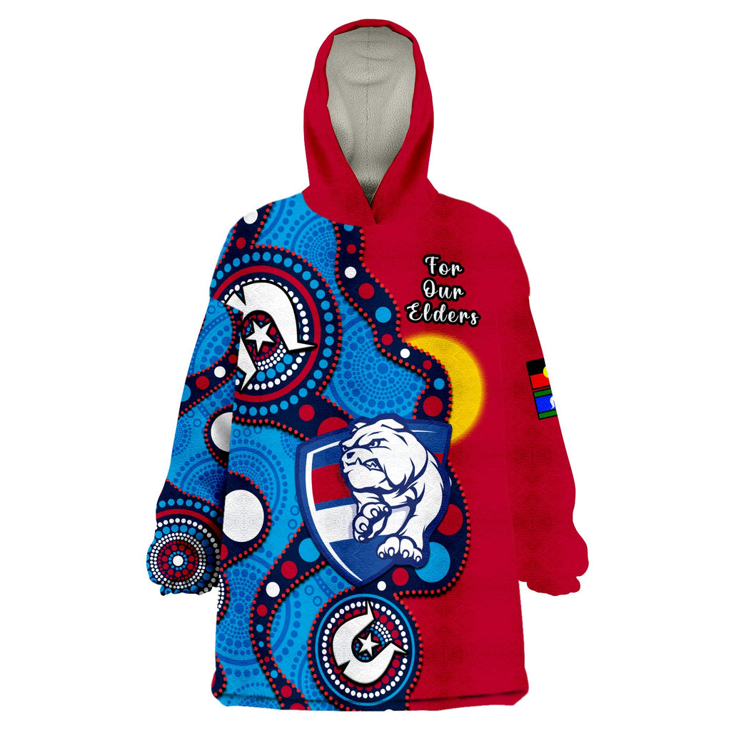 western-bulldogs-football-naidoc-2023-wearable-blanket-hoodie-indigenous-for-our-elders