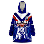 bulldogs-rugby-anzac-2023-wearable-blanket-hoodie-dots-poppy-mix-camouflage-lest-we-forget