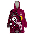 custom-text-and-number-maroons-rugby-naidoc-2023-wearable-blanket-hoodie-qld-for-our-elders-indigenous-art