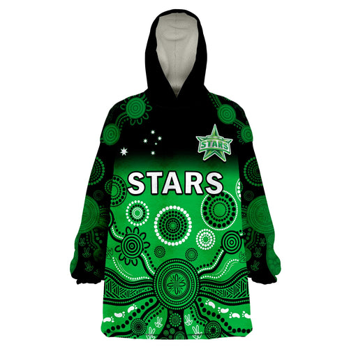 stars-cricket-wearable-blanket-hoodie-melbourne-team-green-gradient-aboriginal-art