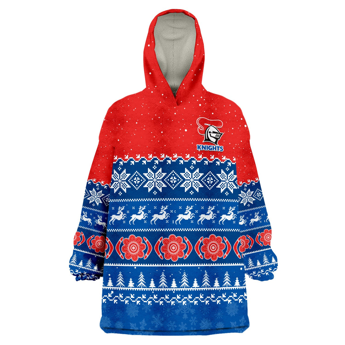 knights-rugby-wearable-blanket-hoodie-indigenous-newcastle-merry-christmas