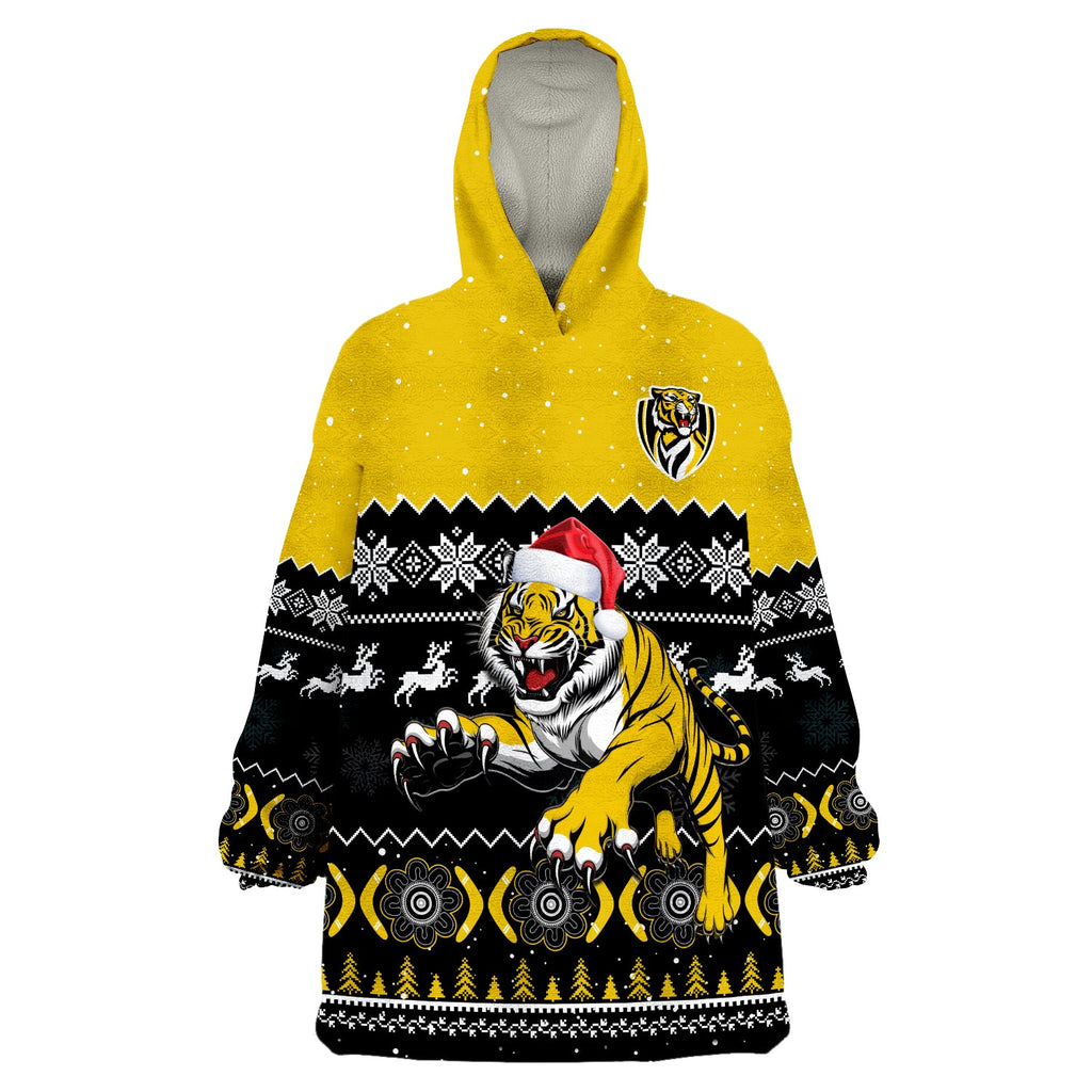 custom-personalised-richmond-football-wearable-blanket-hoodie-tigers-indigenous-merry-christmas