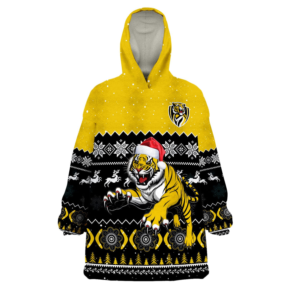 custom-personalised-richmond-football-wearable-blanket-hoodie-tigers-indigenous-merry-christmas