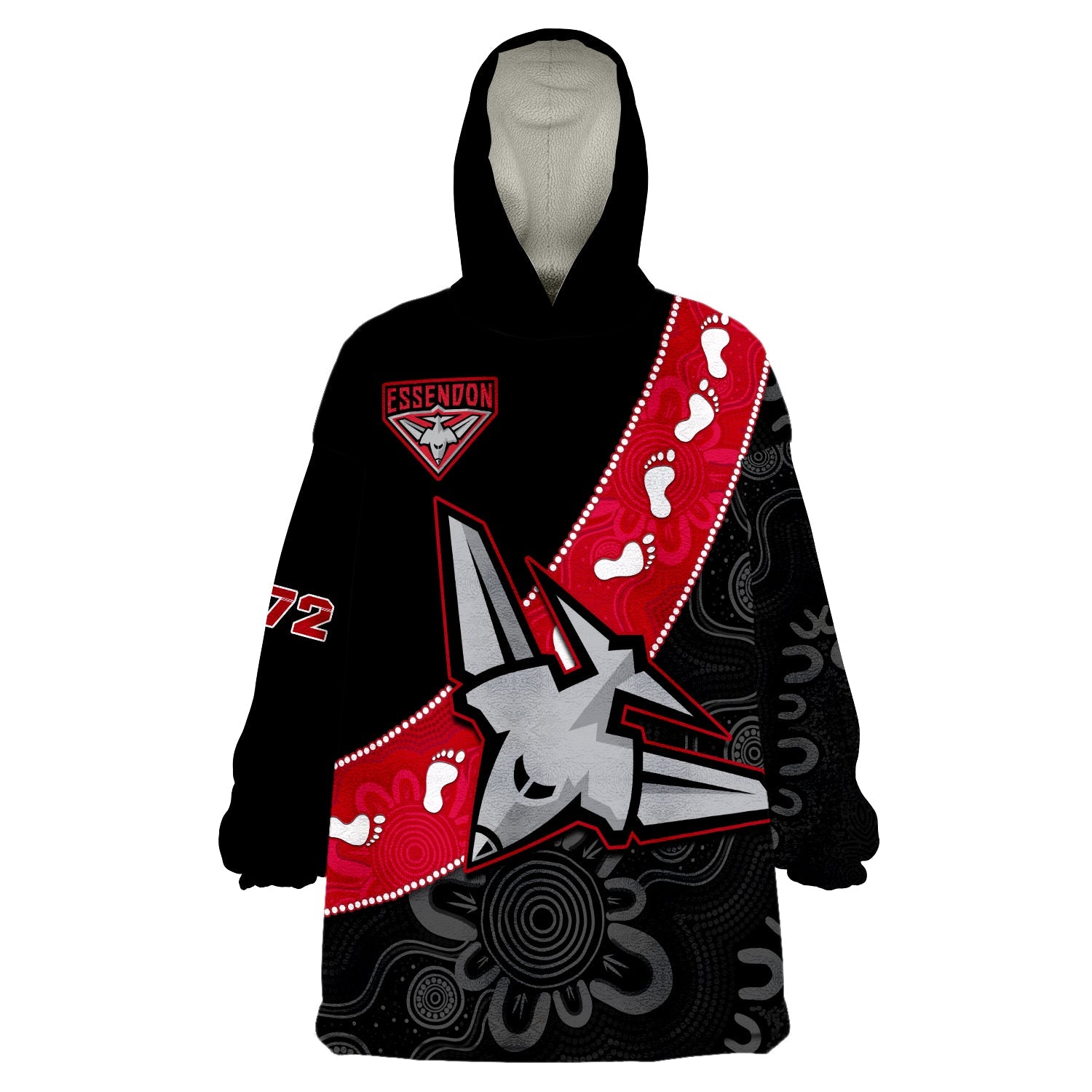 custom-text-and-number-essendon-football-wearable-blanket-hoodie-go-bombers-1872-aboriginal-art