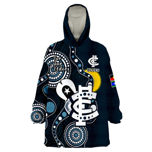 custom-text-and-number-carlton-football-naidoc-2023-wearable-blanket-hoodie-blues-for-our-elders-indigenous-art