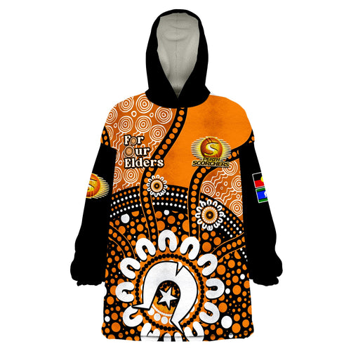 perth-scorchers-naidoc-2023-wearable-blanket-hoodie-indigenous-for-our-elders