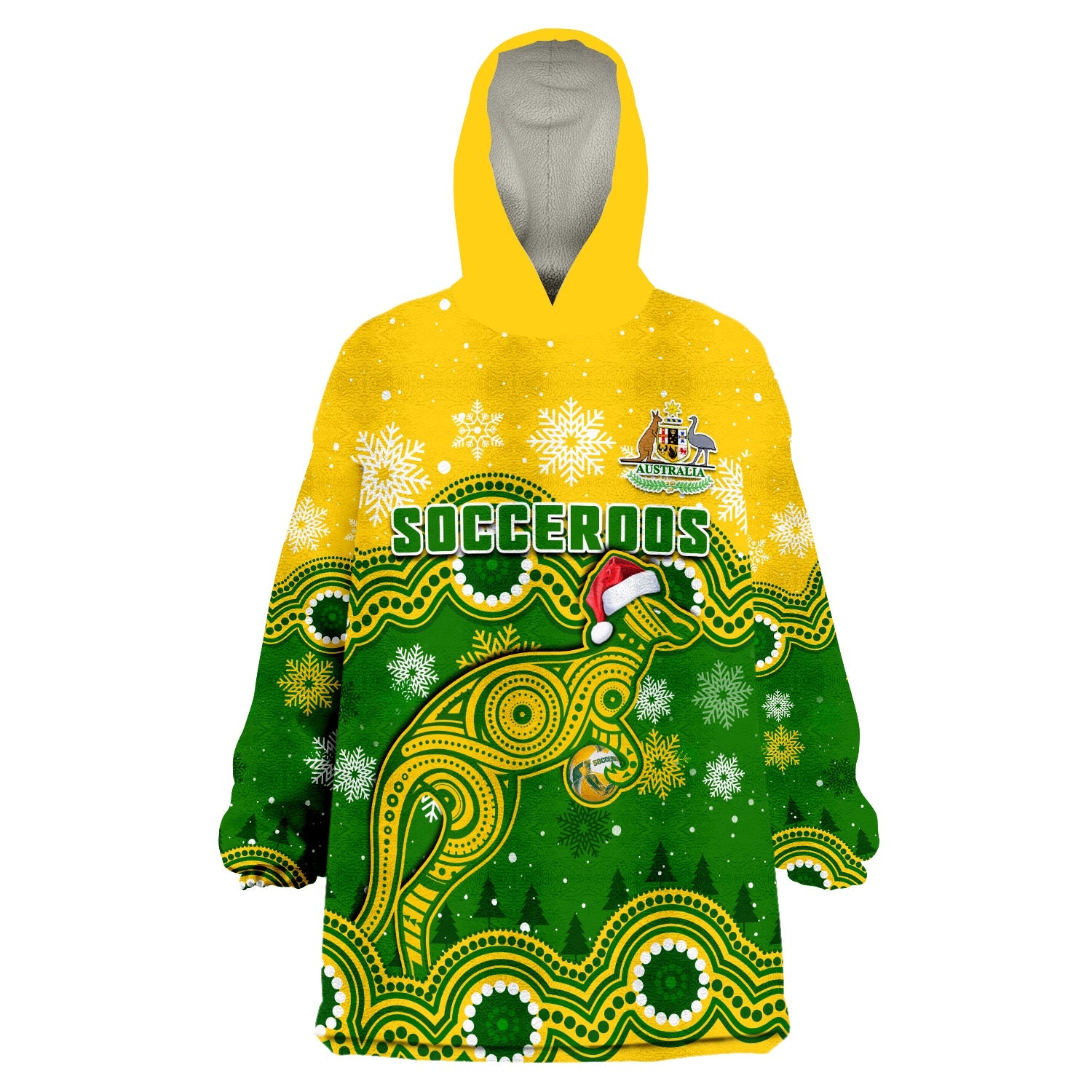 australia-soccer-christmas-wearable-blanket-hoodie-socceroos-indigenous-kangaroo