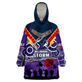 custom-text-and-number-melbourne-storm-rugby-anzac-wearable-blanket-hoodie-indigenous-poppy-australian-army