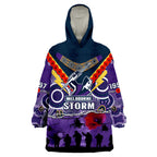custom-text-and-number-melbourne-storm-rugby-anzac-wearable-blanket-hoodie-indigenous-poppy-australian-army