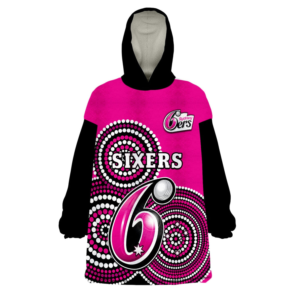 sydney-sixers-cricket-wearable-blanket-hoodie-champions-bbl12-proud-indigenous-art