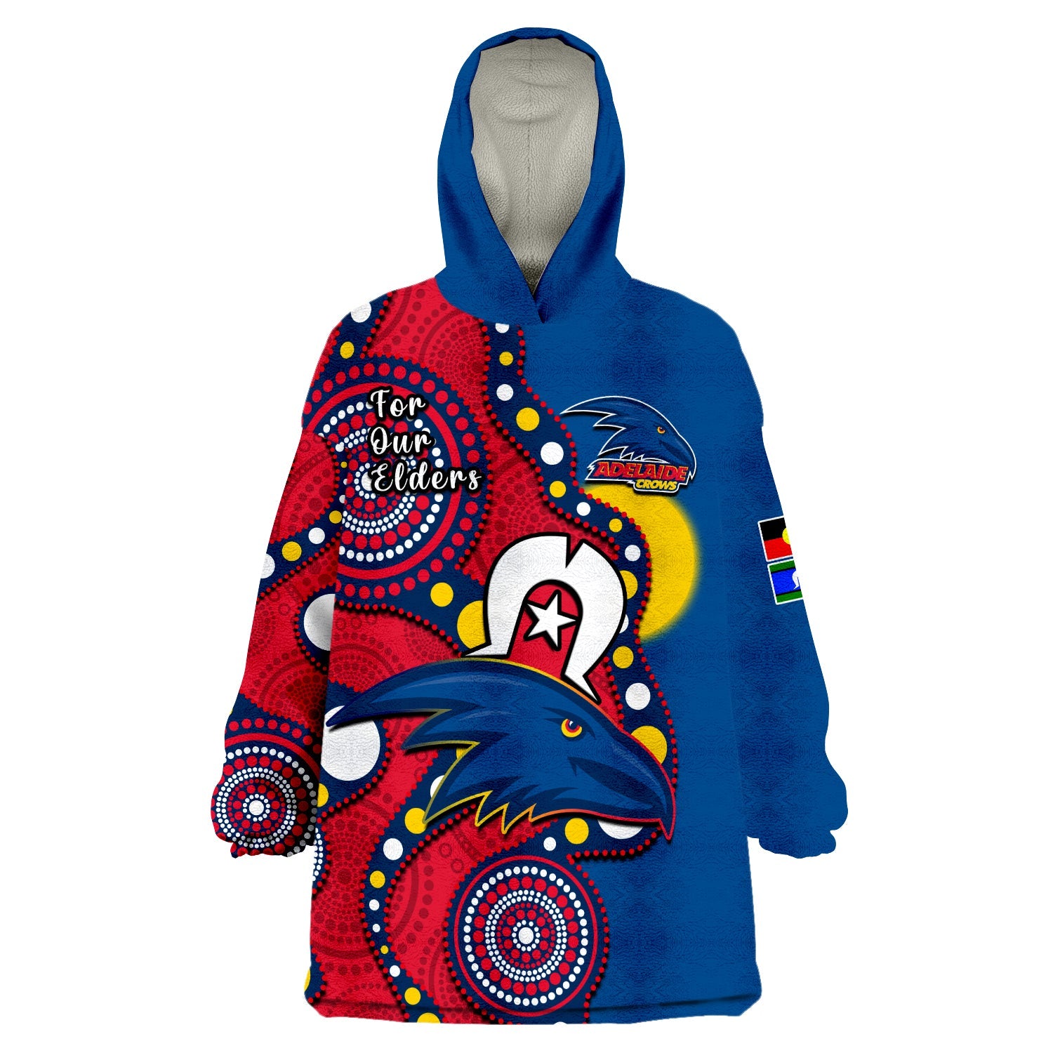 custom-text-and-number-adelaide-football-naidoc-2023-wearable-blanket-hoodie-crows-for-our-elders-indigenous