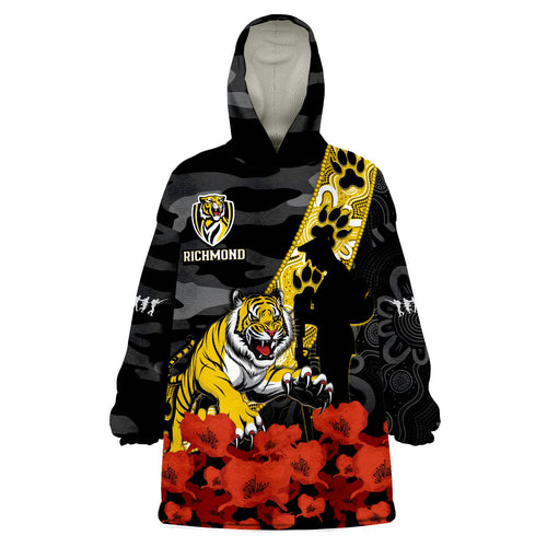 richmond-football-anzac-2023-wearable-blanket-hoodie-tigers-aboriginal-mix-poppy-camouflage