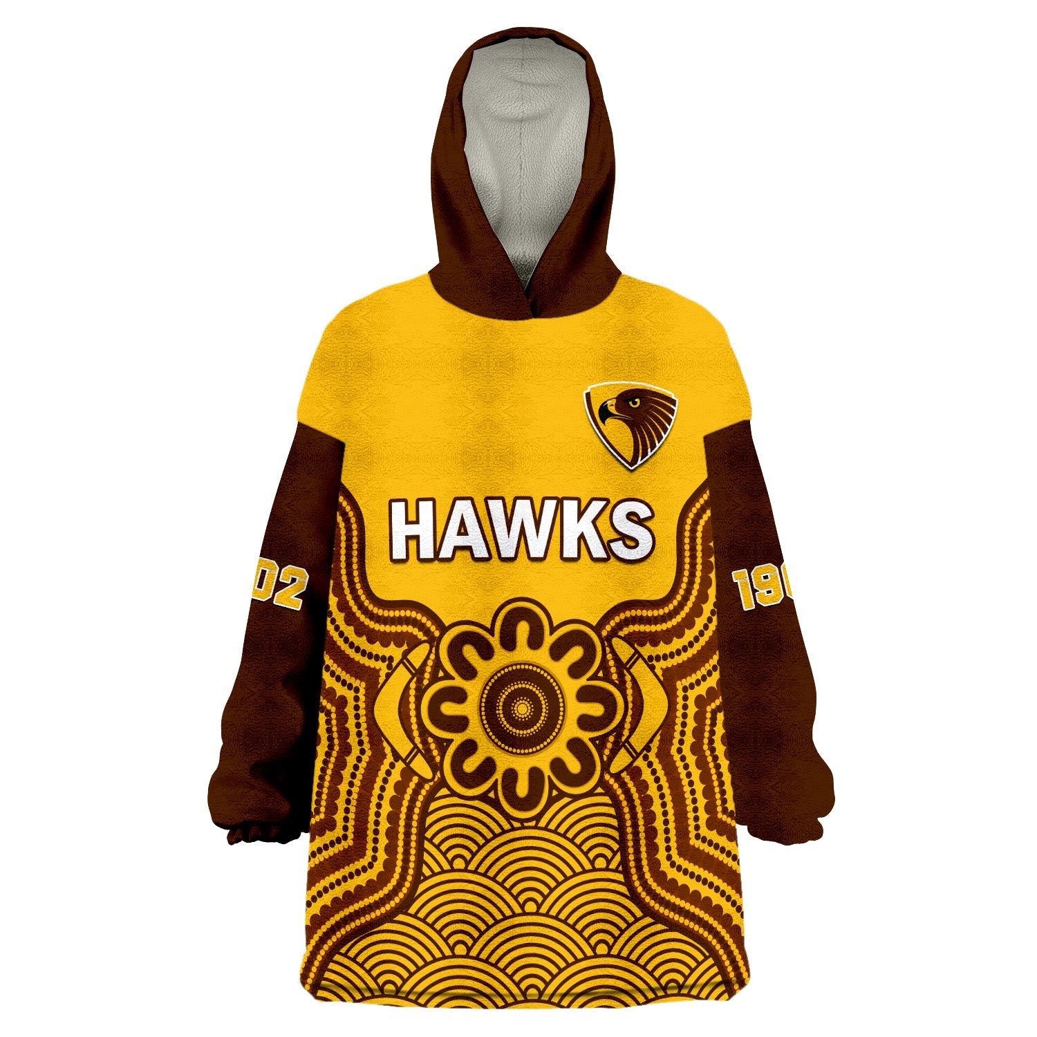 custom-text-and-number-hawthorn-football-wearable-blanket-hoodie-go-hawks-1902-aboriginal-art