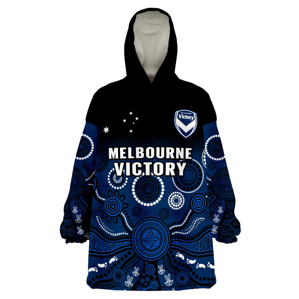 melbourne-victory-football-wearable-blanket-hoodie-aboriginal-art