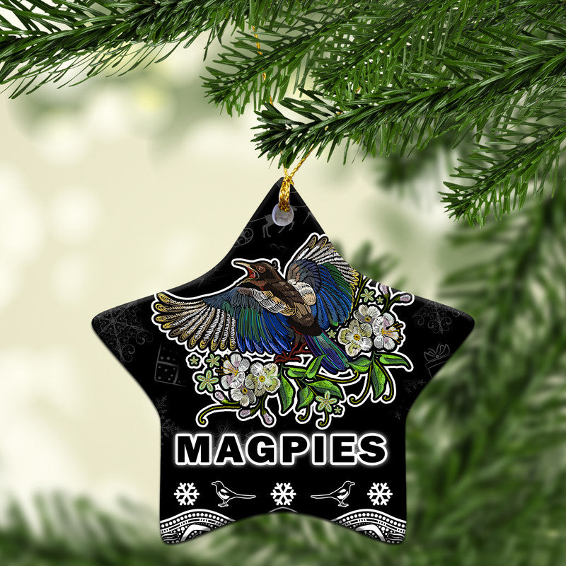 collingwood-pies-unique-winter-season-christmas-ornaments-magpies-merry-christmas-no1