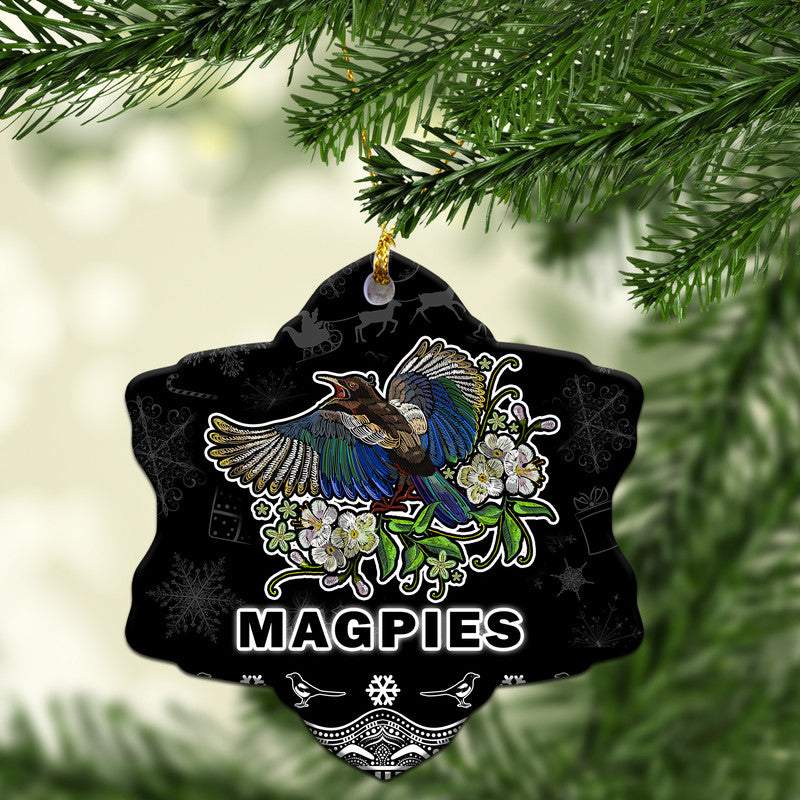 collingwood-pies-unique-winter-season-christmas-ornaments-magpies-merry-christmas-no1
