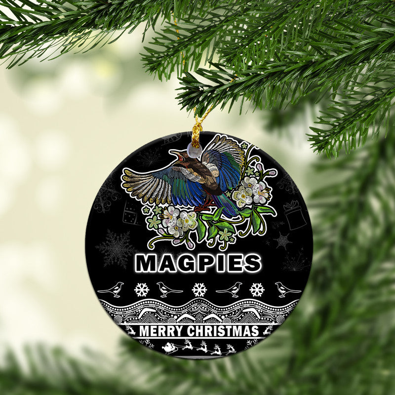 collingwood-pies-unique-winter-season-christmas-ornaments-magpies-merry-christmas-no1