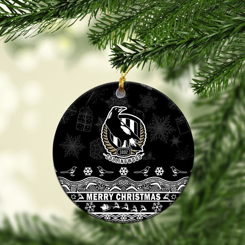 collingwood-pies-unique-winter-season-christmas-no2-ornaments-magpies-merry-christmas-no2