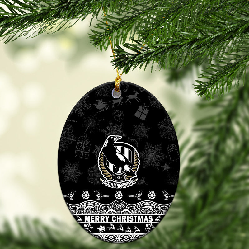 collingwood-pies-unique-winter-season-christmas-no2-ornaments-magpies-merry-christmas-no2