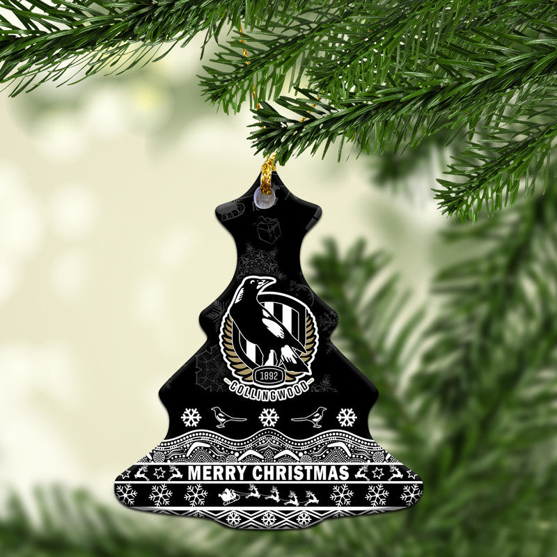 collingwood-pies-unique-winter-season-christmas-no2-ornaments-magpies-merry-christmas-no2