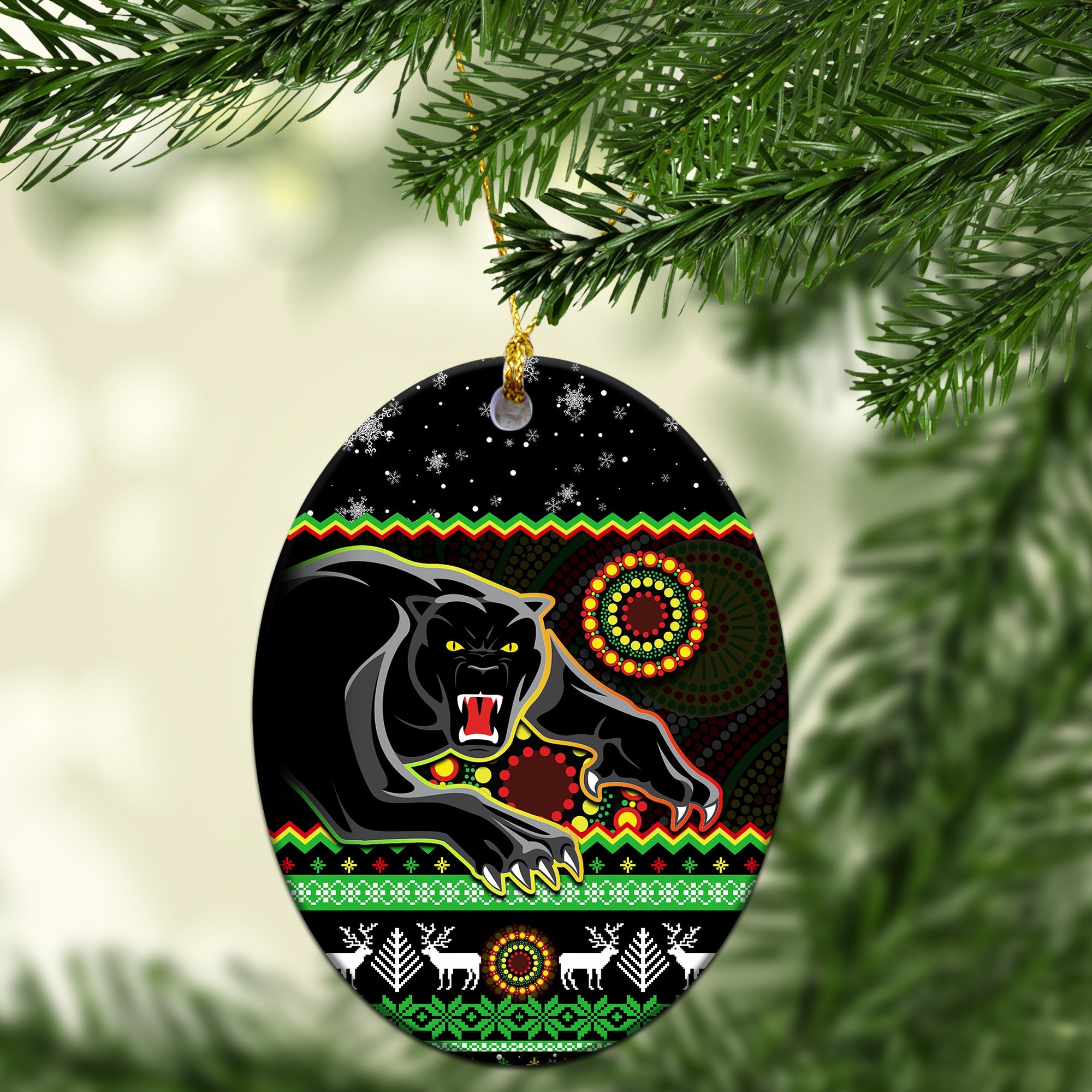panthers-christmas-ornaments-aboriginal-pattern-penrith-black-version