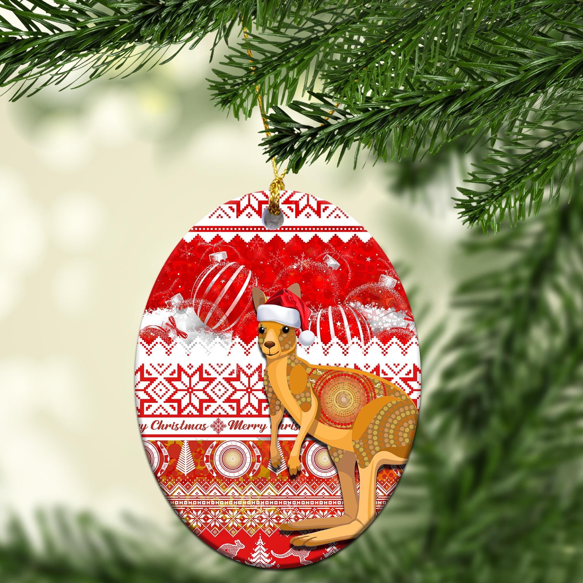 australia-christmas-ornaments-kangaroo-aboriginal-painting-merry-christmas