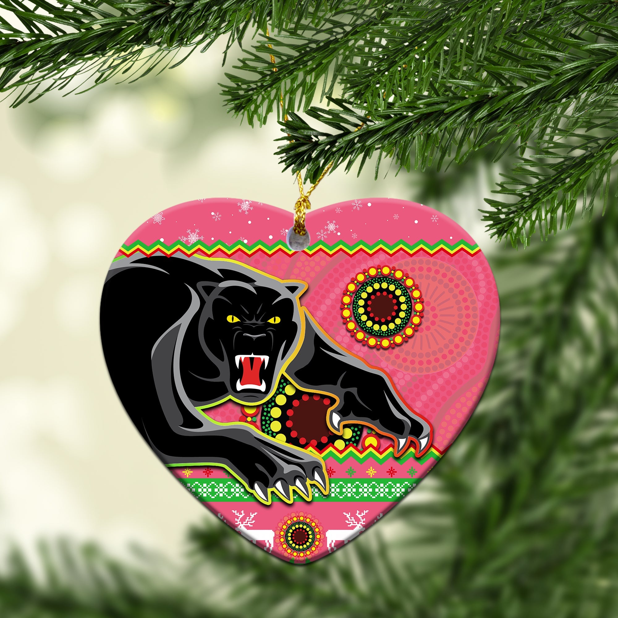 panthers-christmas-ornaments-aboriginal-pattern-penrith-pink-version