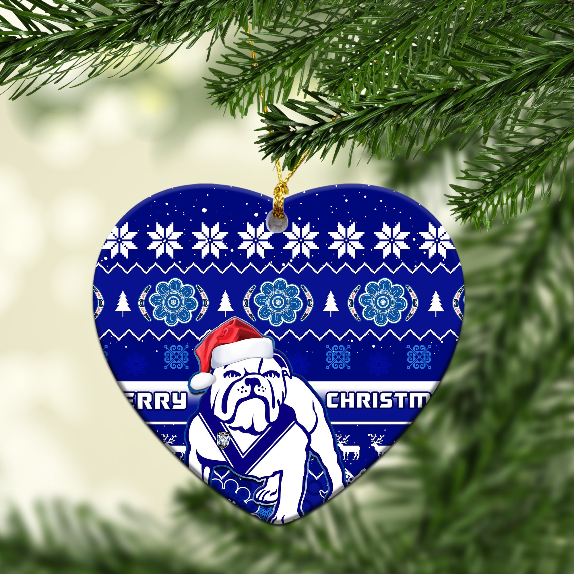 bulldogs-rugby-christmas-ornaments-berries-merry-xmas-aboriginal-art