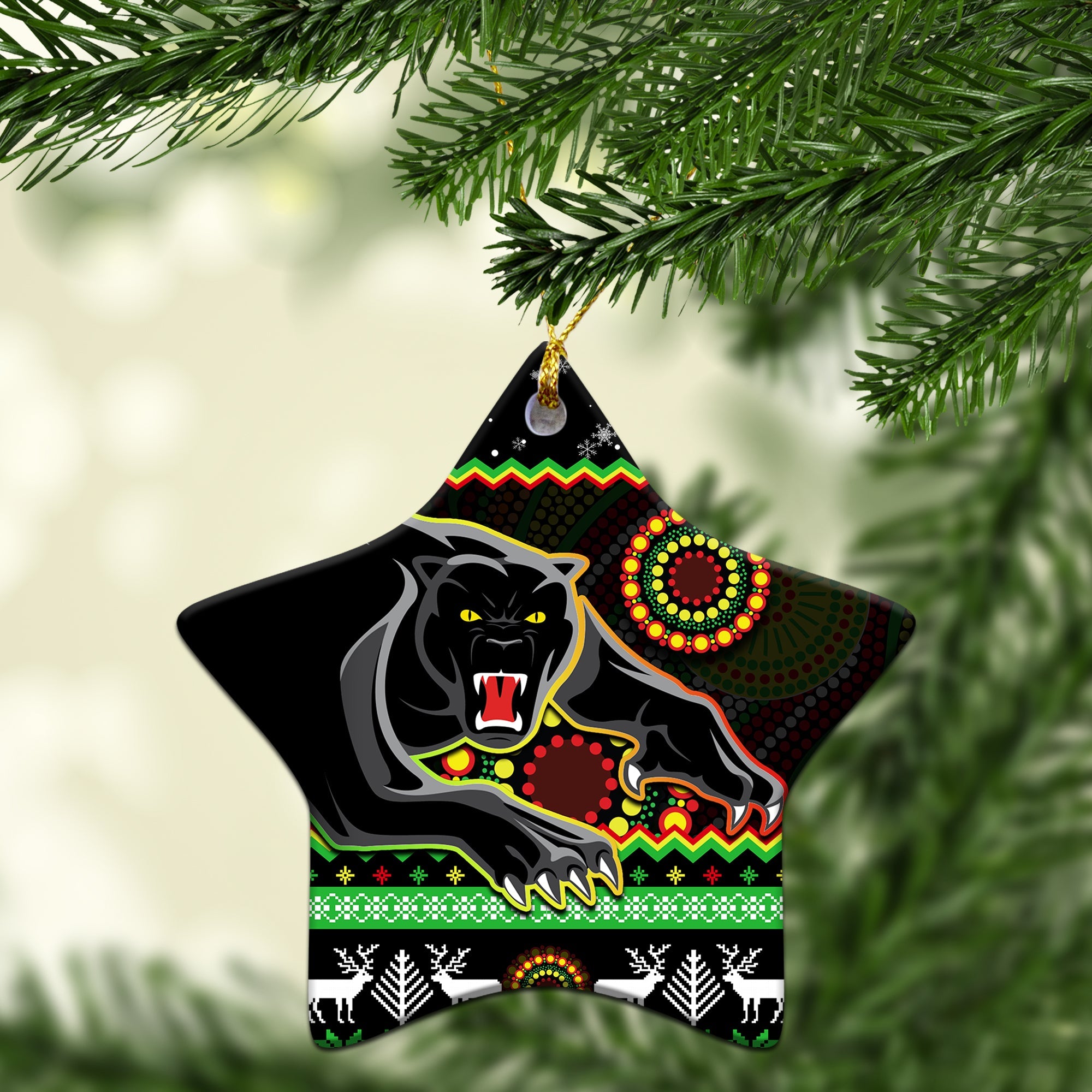 panthers-christmas-ornaments-aboriginal-pattern-penrith-black-version
