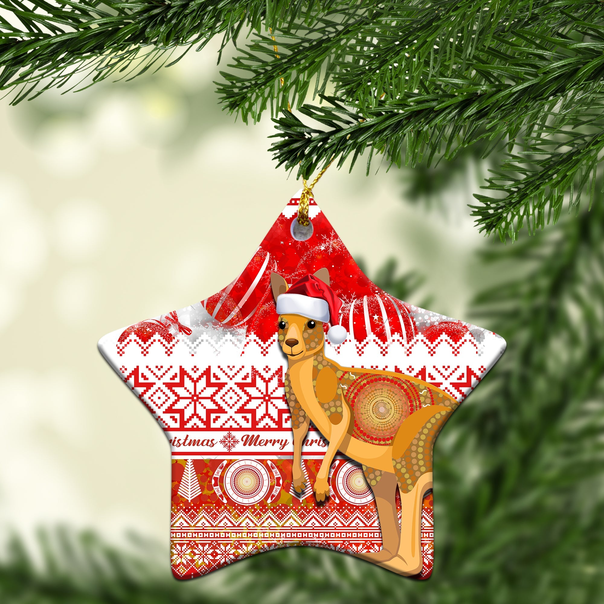 australia-christmas-ornaments-kangaroo-aboriginal-painting-merry-christmas