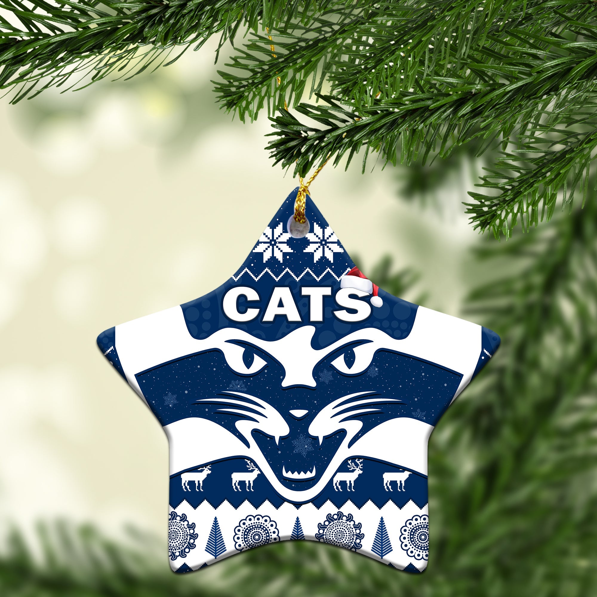custom-personalised-cats-football-christmas-ornaments-geelong-aboriginal-painting
